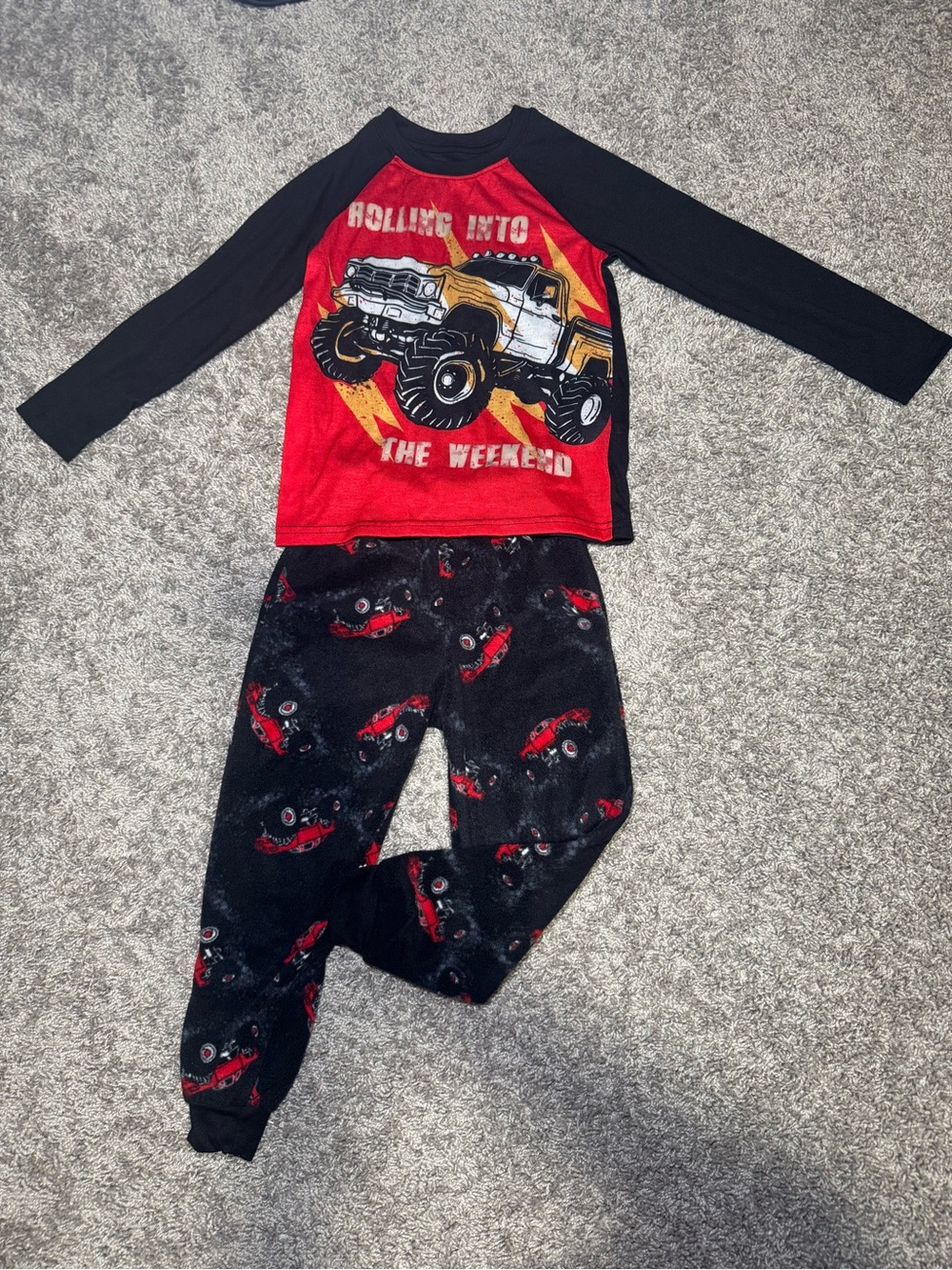 Boys monster truck Pj set
